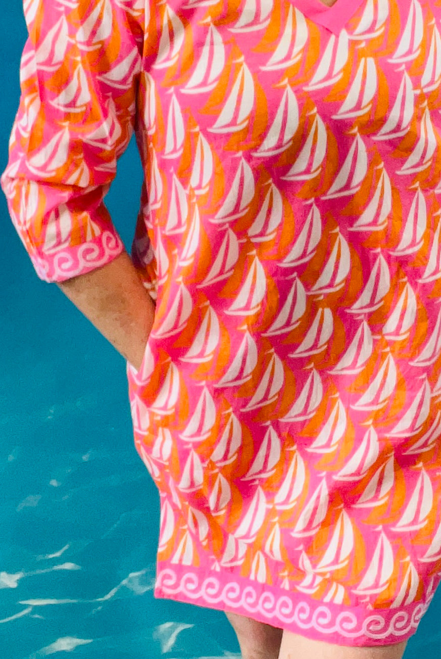 Sailaway Cotton Tunic Dress