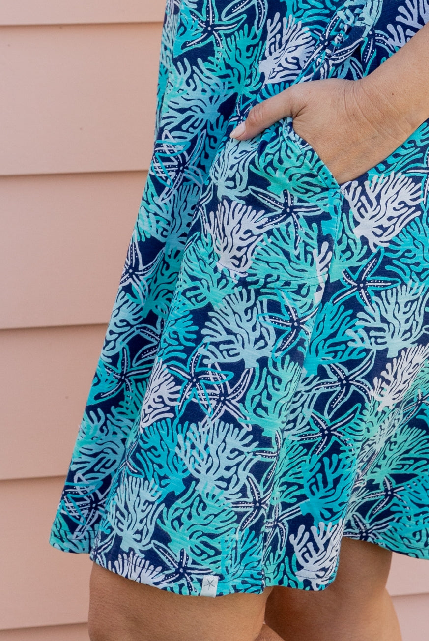 Coral Reef Cotton Beach Dress