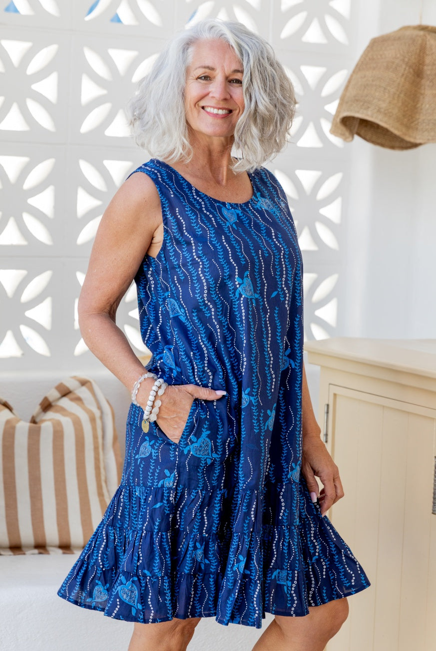 Turtle Cotton Frill Dress