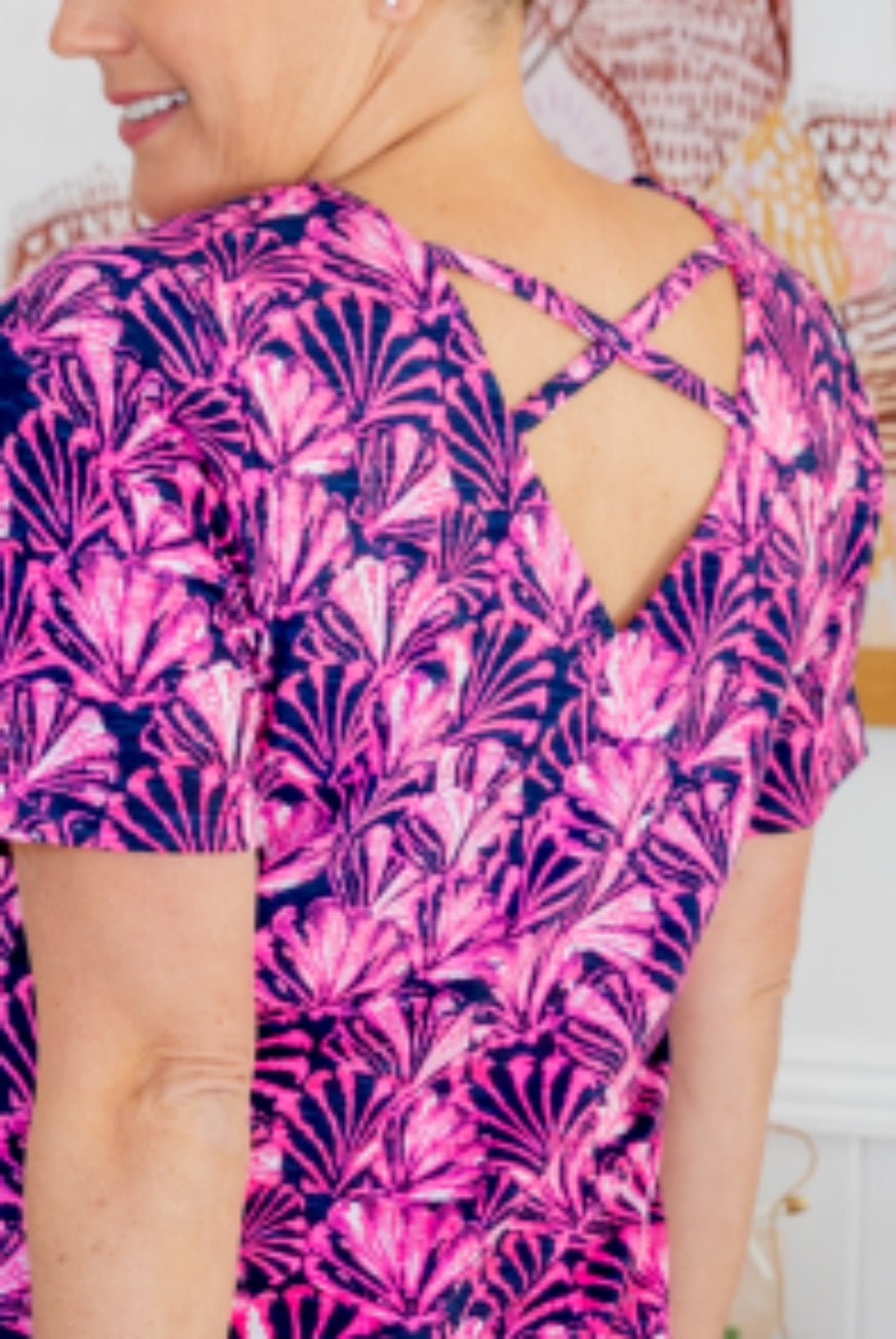 Shell Cotton Short Sleeve Dress