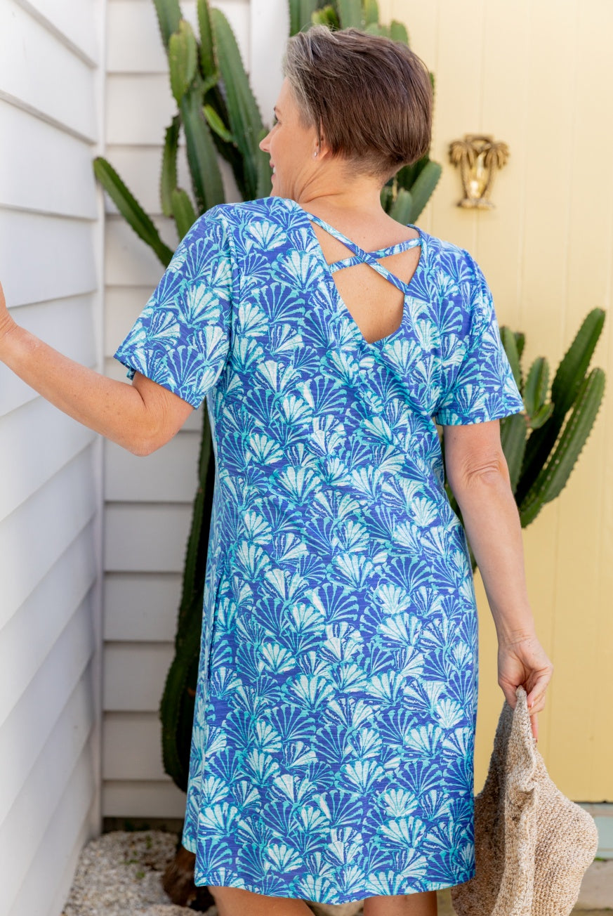 Shell Cotton Short Sleeve Dress
