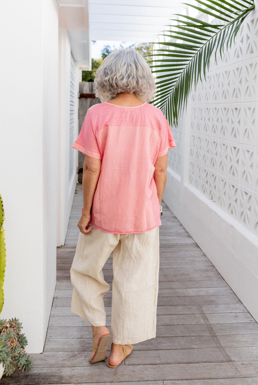 Capri Pants in Pure Linen