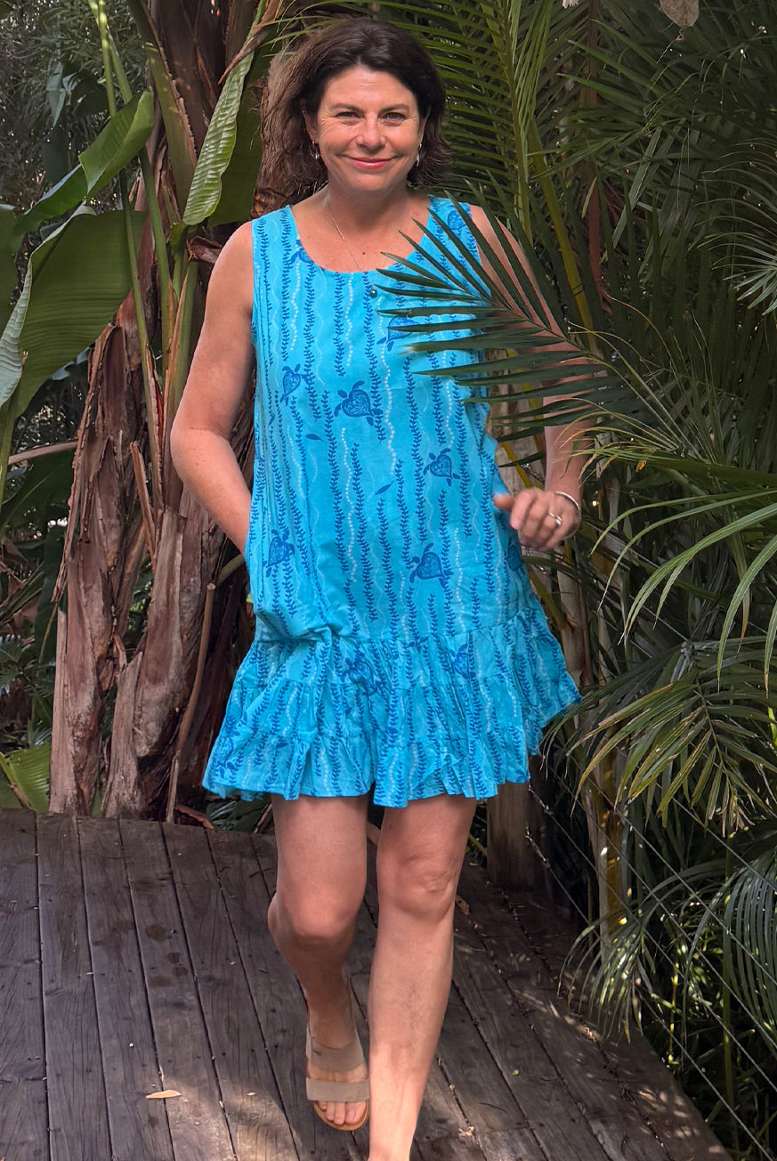 Turtle Cotton Frill Dress