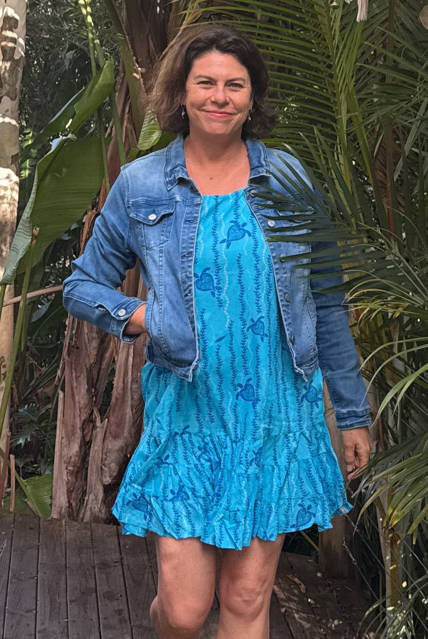 Turtle Cotton Frill Dress