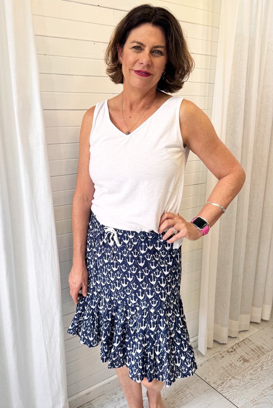 Nautical Anchor Ruffle Skirt – Your Seaside Staple