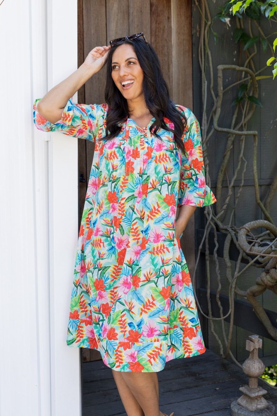 Joyce Dress w Tropics Print