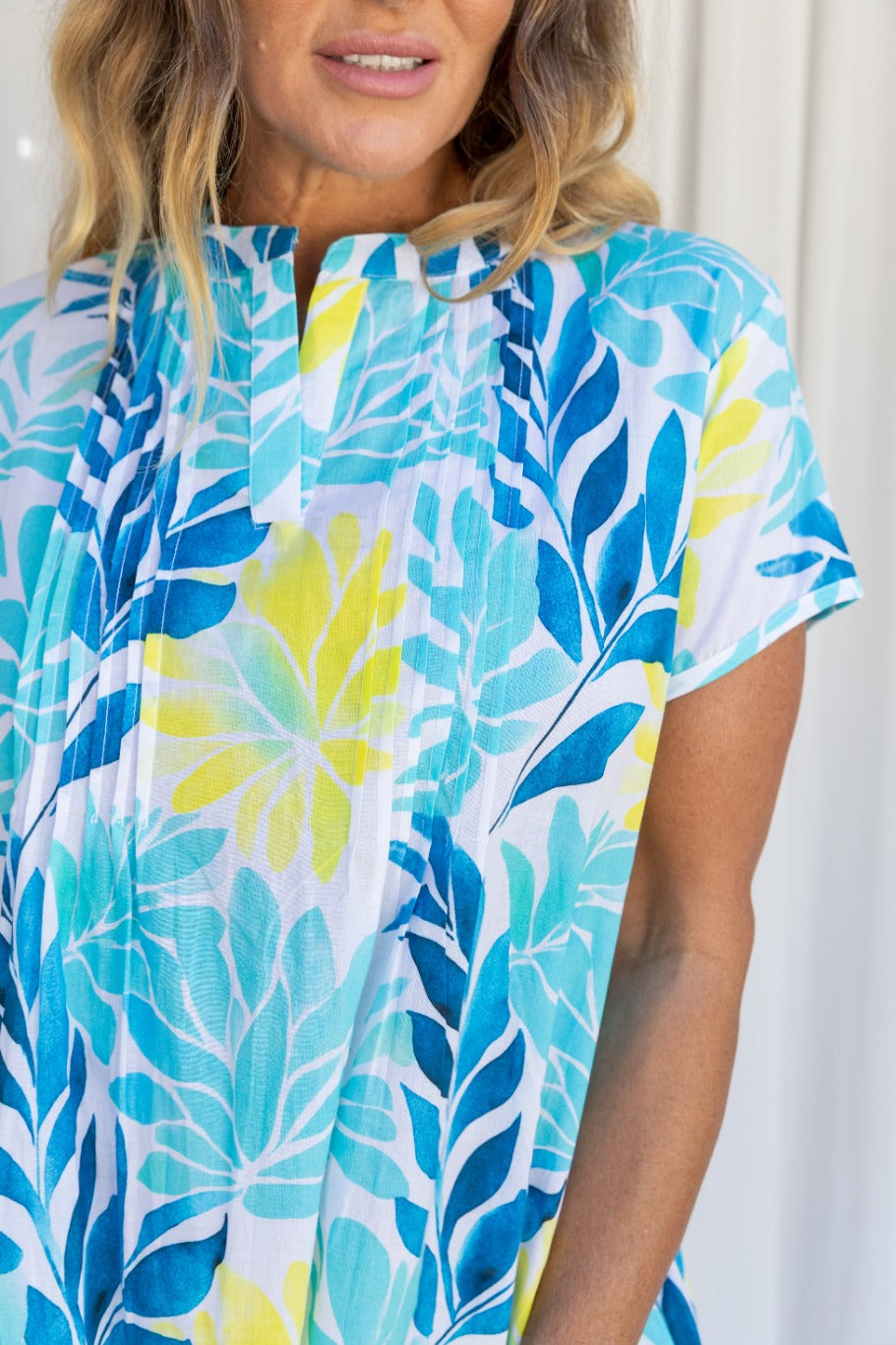 Lydia Dress w SeaFoam Print