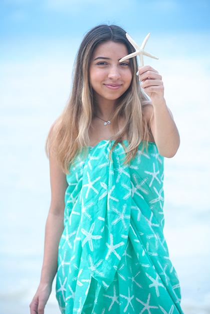 Wishes Printed Cotton Sarong Pareo