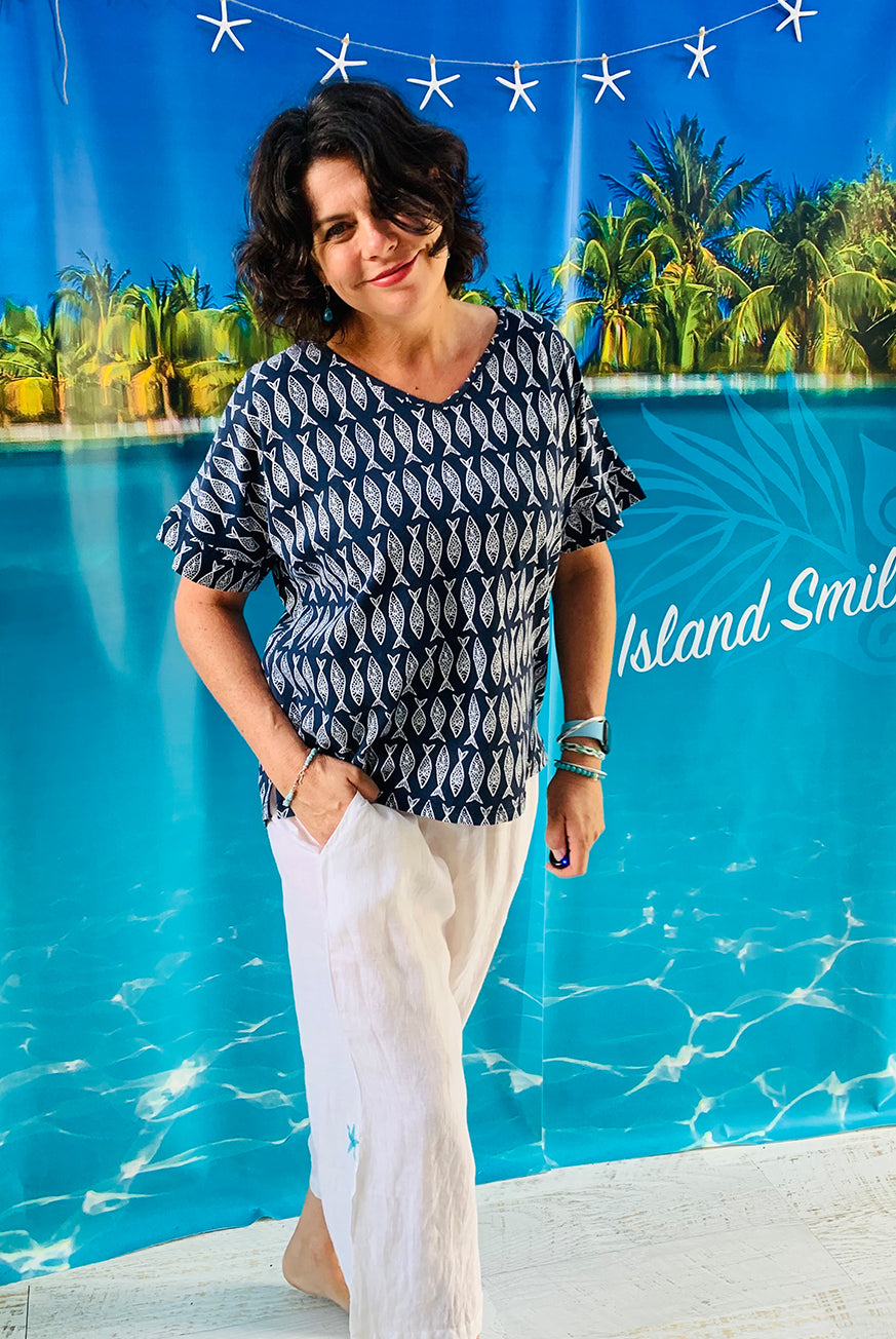 Deep Sea Cotton Tunic KV550