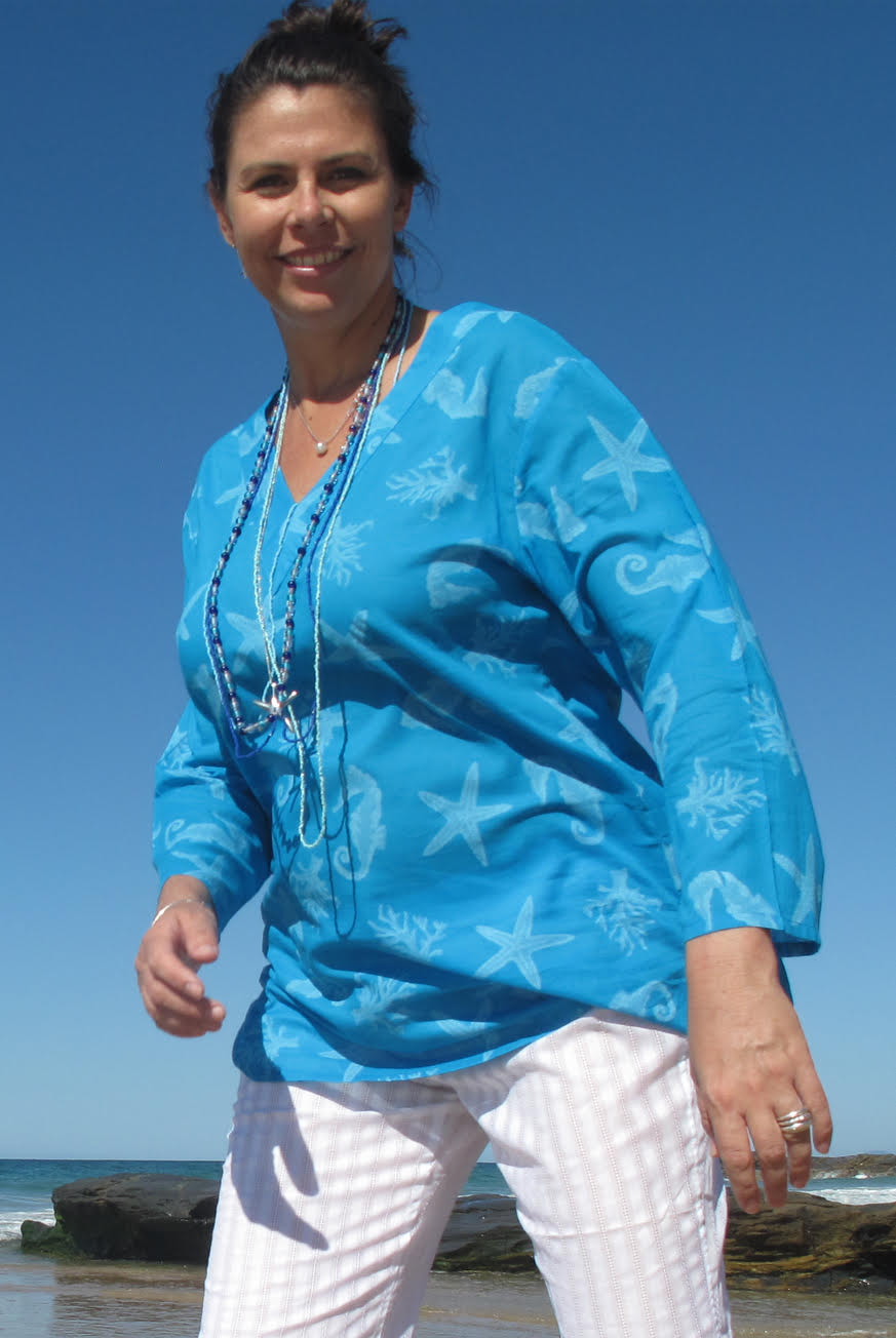Sealife Cotton Beach Tunic Coverup