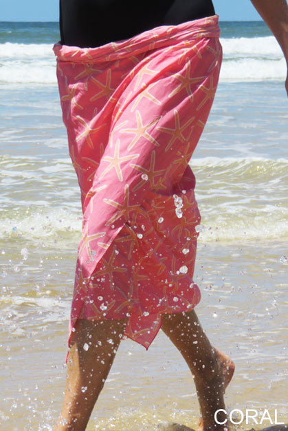 St.Barths Starfish Printed Cotton Sarong Pareo