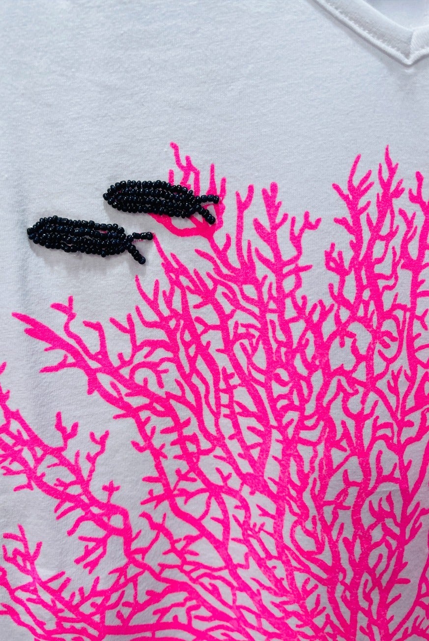Giant Coral Hi Lo Top