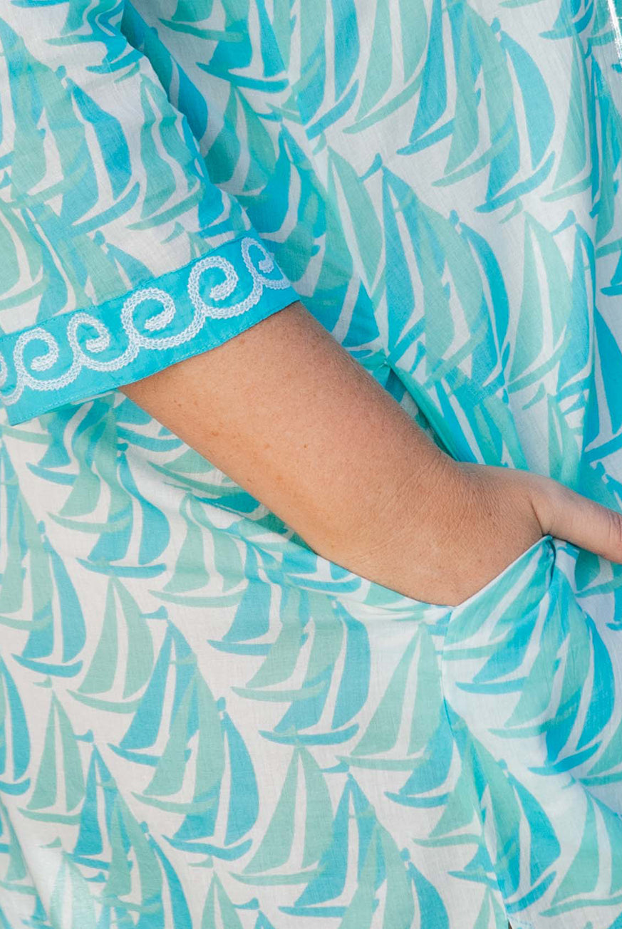 Sailaway Cotton Tunic Dress