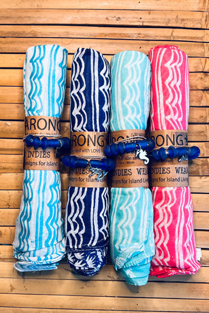 Fireworks Turtle Printed Cotton Sarong Pareo