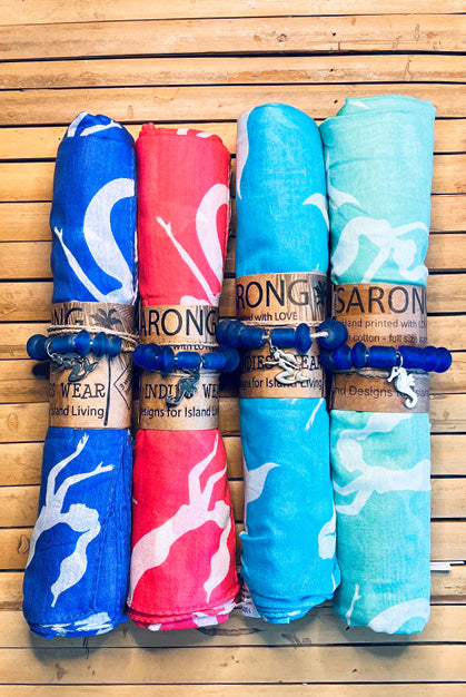 Mermaid Printed Cotton Sarong Pareo