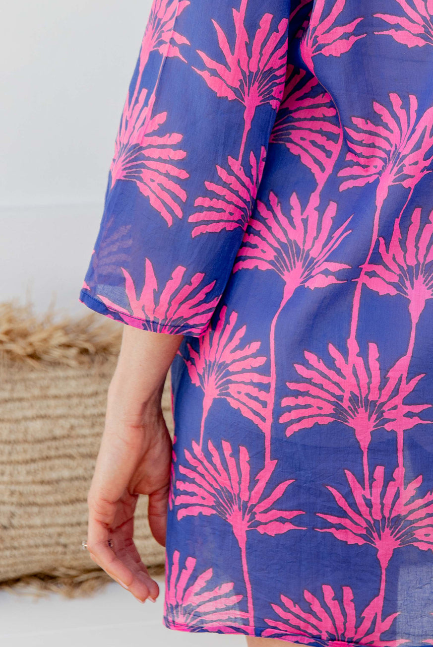 Umbrella Palm Cotton Beach Tunic