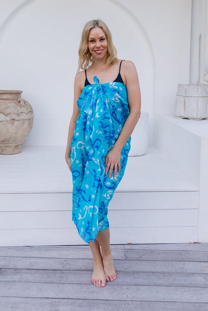 Mermaid Printed Cotton Sarong Pareo