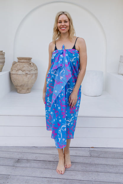 Mermaid Printed Cotton Sarong Pareo