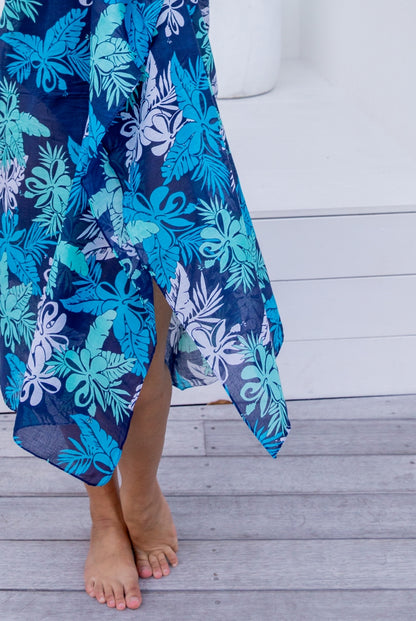 Hibiscus Printed Cotton Sarong Pareo