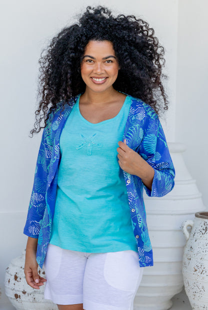 Ocean Floor Cotton Cardi