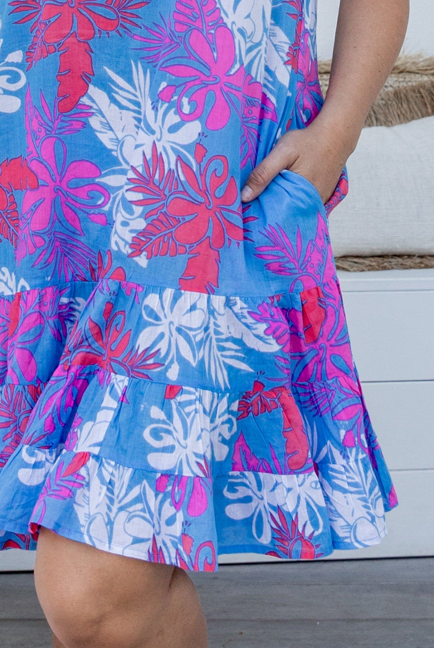 Hibiscus Cotton Vacation Dress