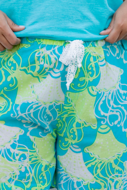 Frilly Fish Cotton Beach Boxer Shorts