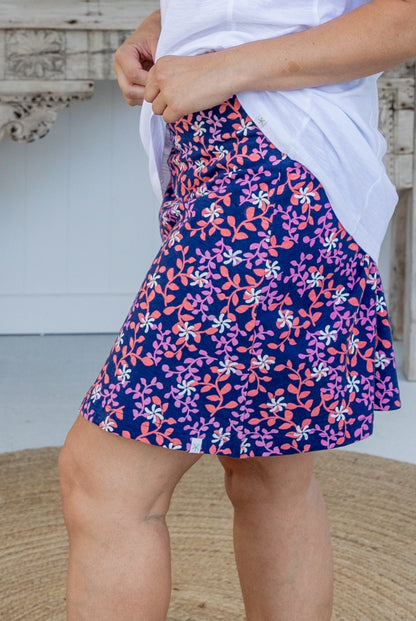 Kauai Tropical Flower Cotton Skirt