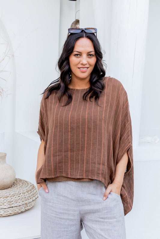 Valento Linen Gauze Top