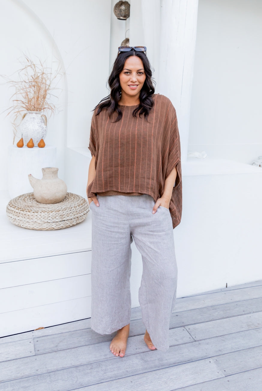 Valento Linen Gauze Top