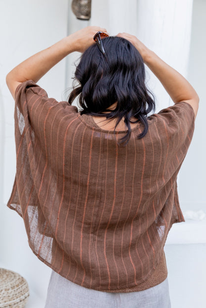 Valento Linen Gauze Top