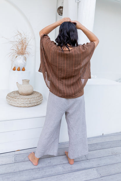 Valento Linen Gauze Top