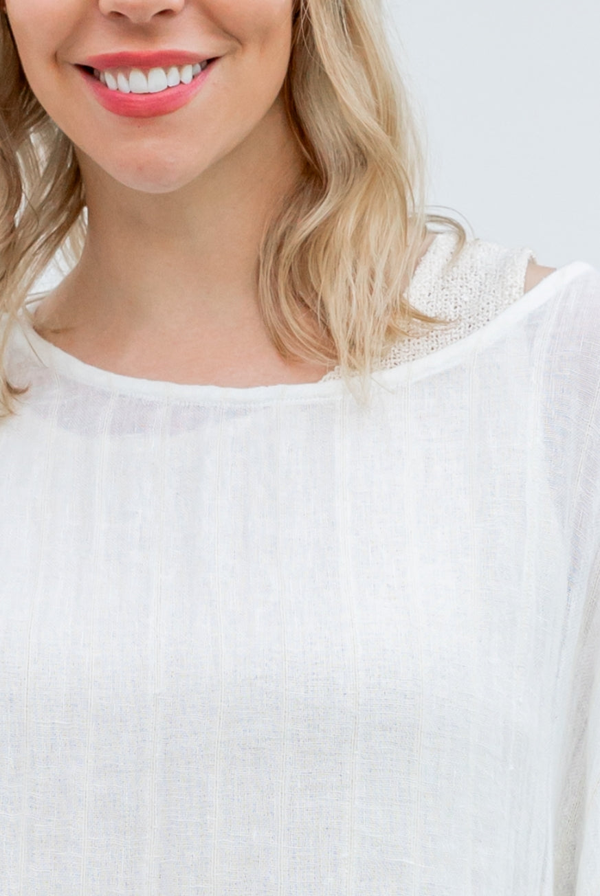 Valento Linen Gauze Top