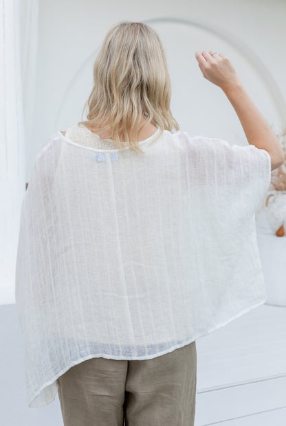 Valento Linen Gauze Top