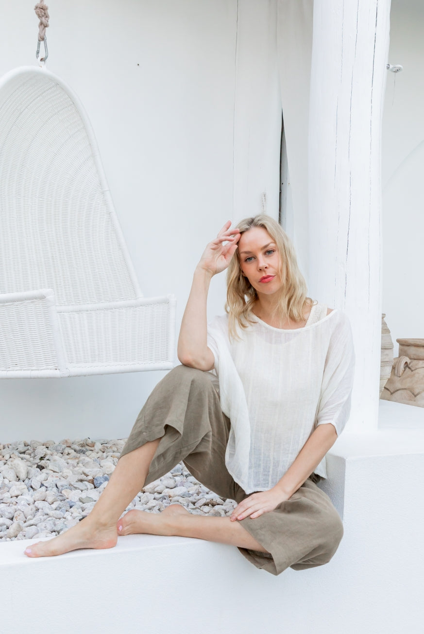 Valento Linen Gauze Top
