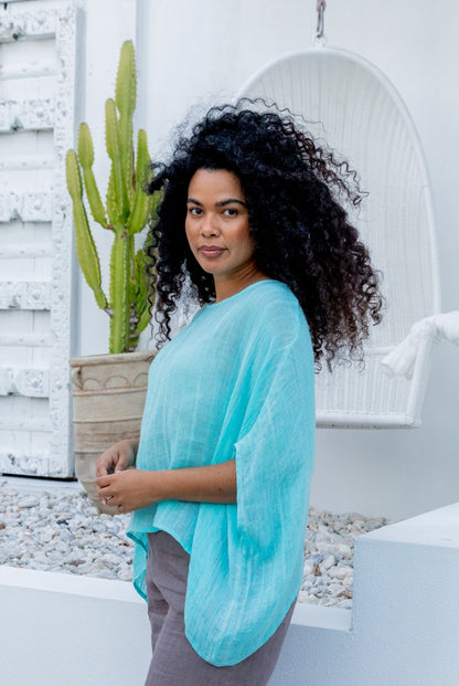 Valento Linen Gauze Top