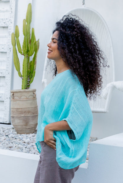 Valento Linen Gauze Top