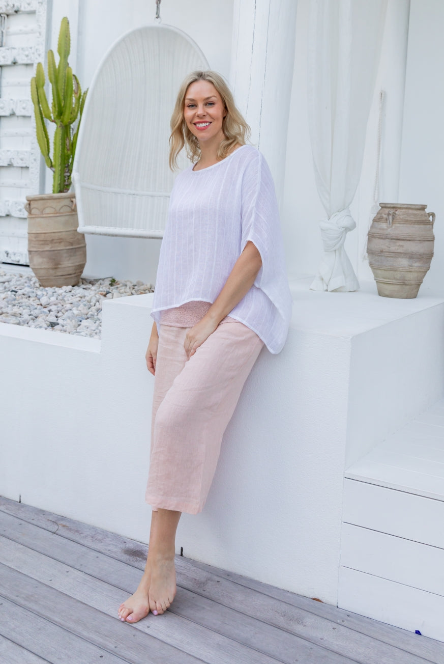 Valento Linen Gauze Top