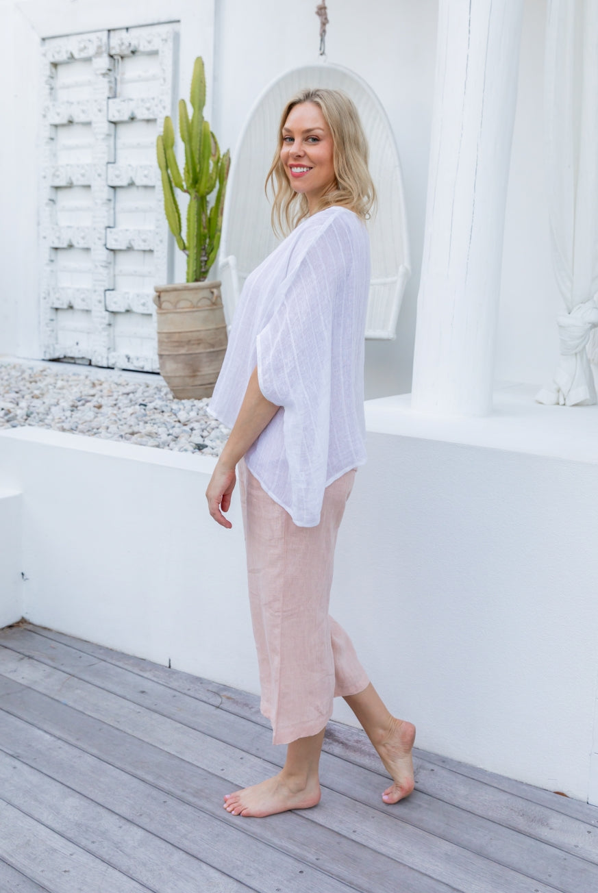 Valento Linen Gauze Top
