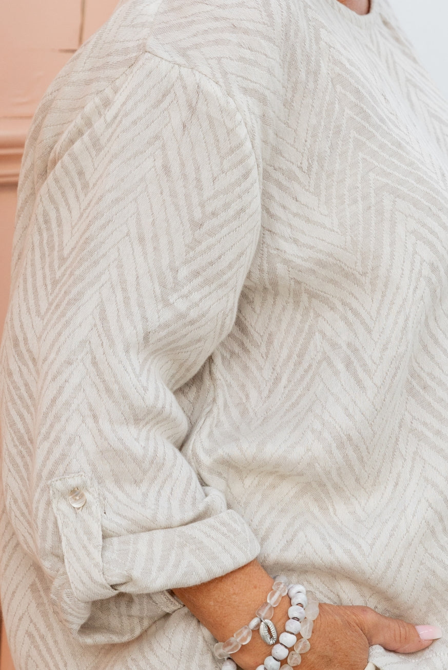 Jacquard Soft Linen Cotton Tunic