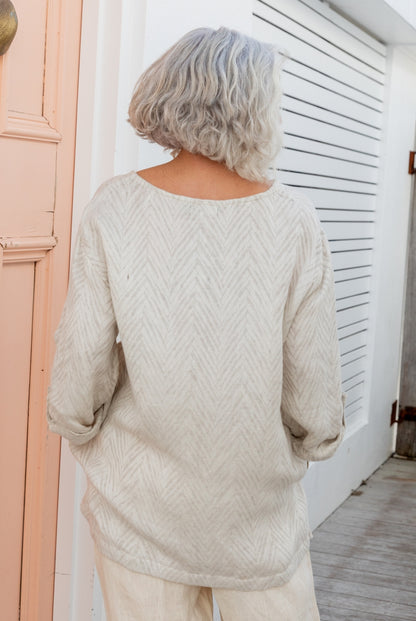 Jacquard Soft Linen Cotton Tunic