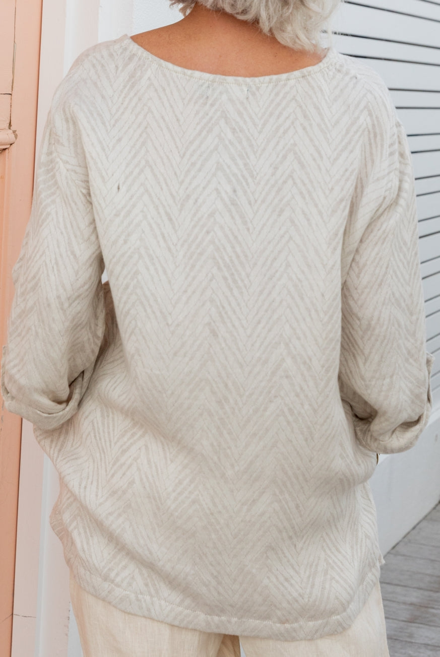 Jacquard Soft Linen Cotton Tunic
