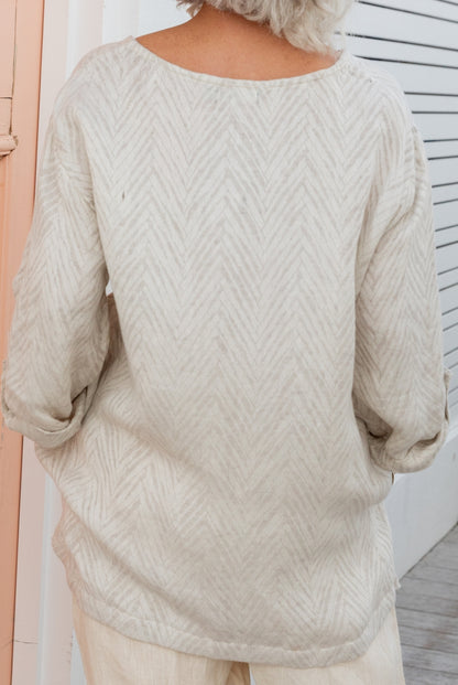 Jacquard Soft Linen Cotton Tunic