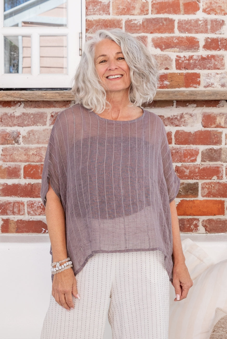 Valento Linen Gauze Top