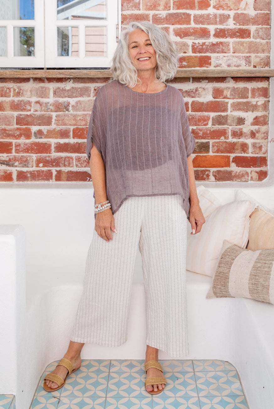 Valento Linen Gauze Top