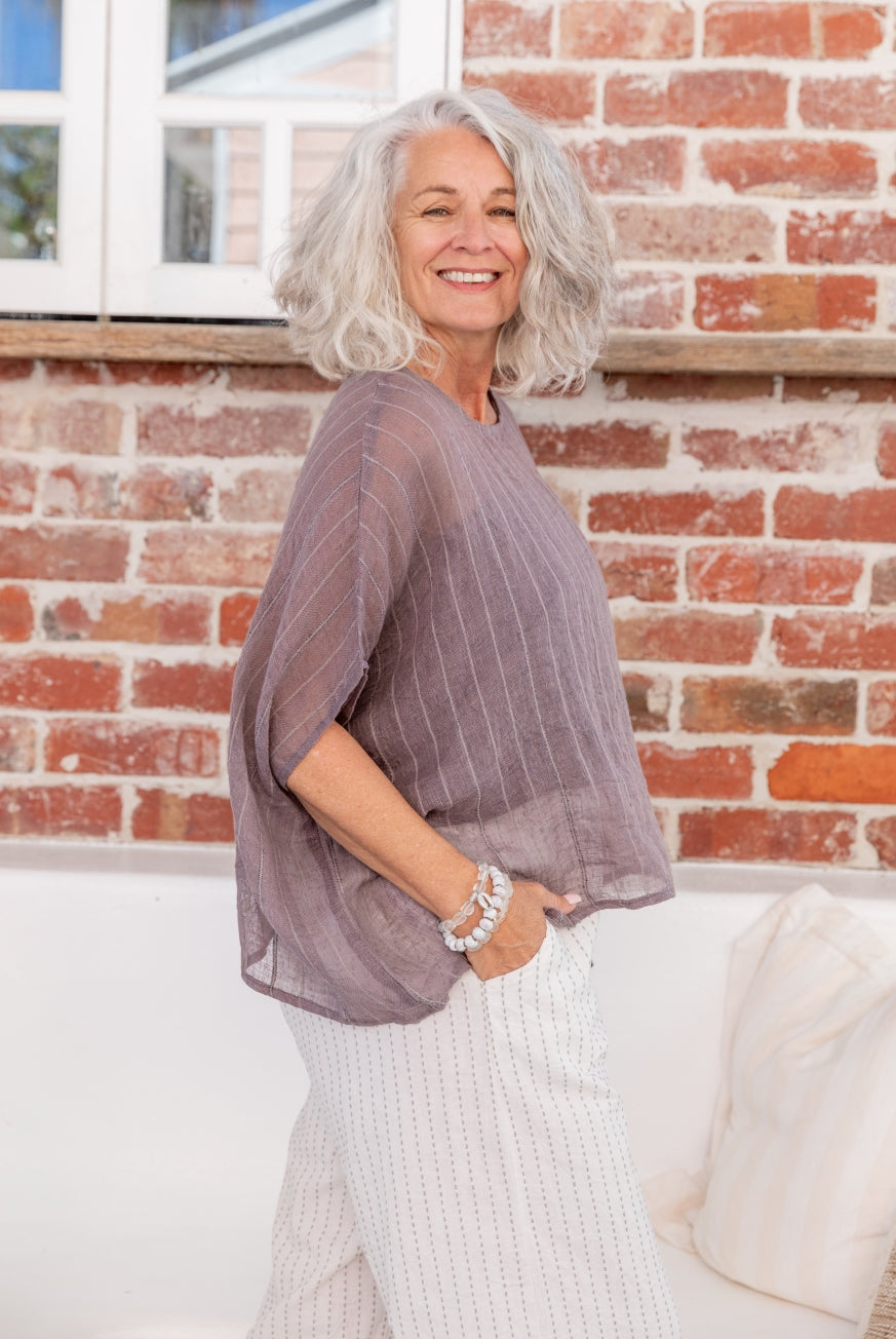 Valento Linen Gauze Top