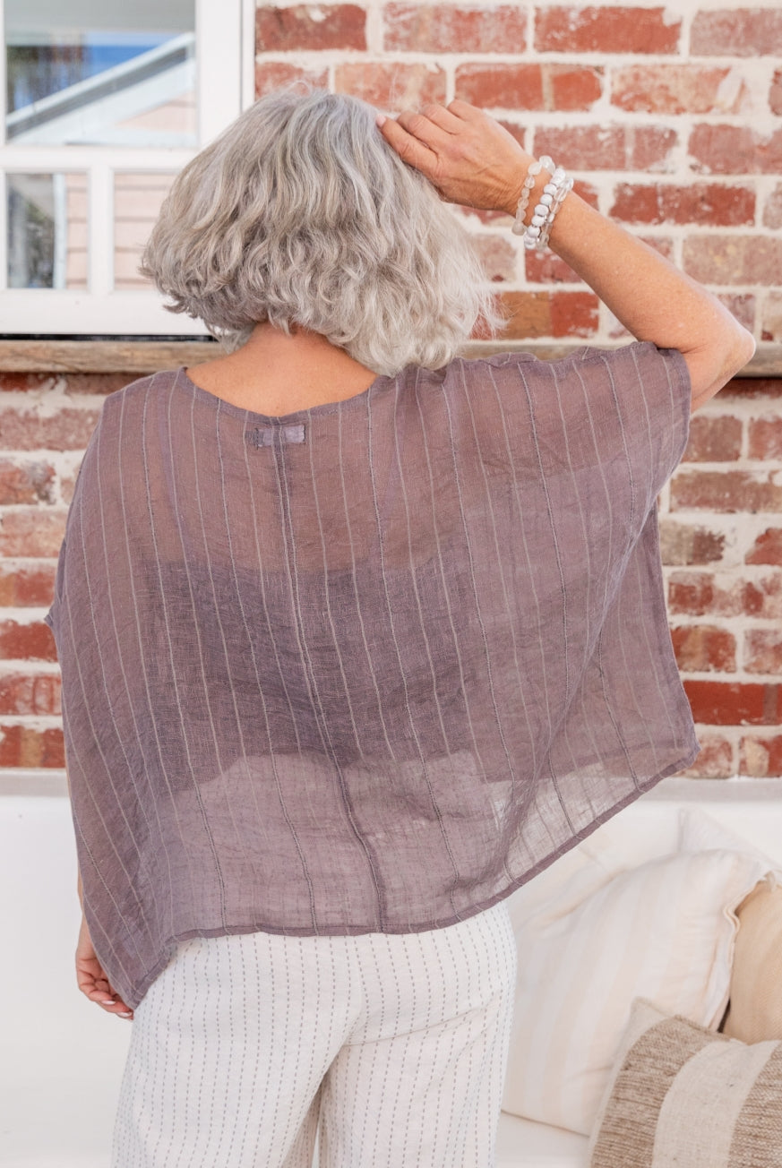 Valento Linen Gauze Top