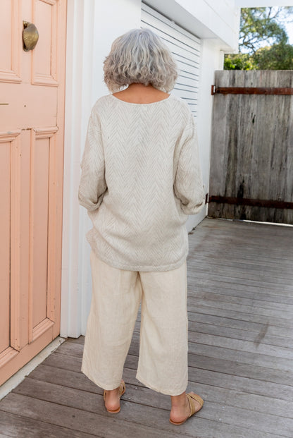 Capri Pants in Pure Linen
