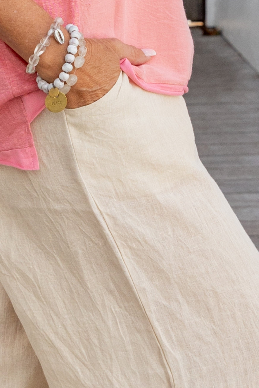 Capri Pants in Pure Linen