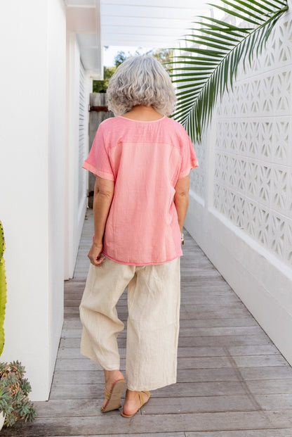 Capri Pants in Pure Linen