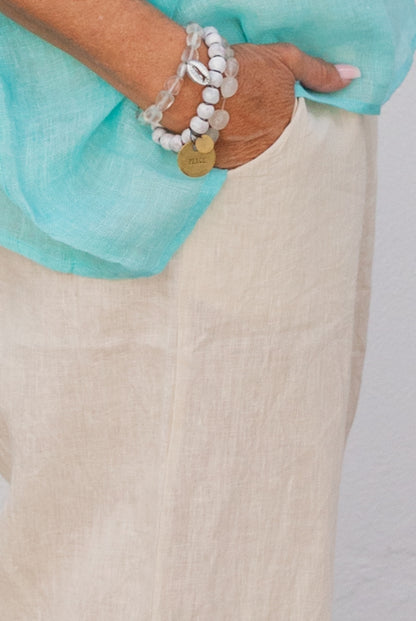 Capri Pants in Pure Linen
